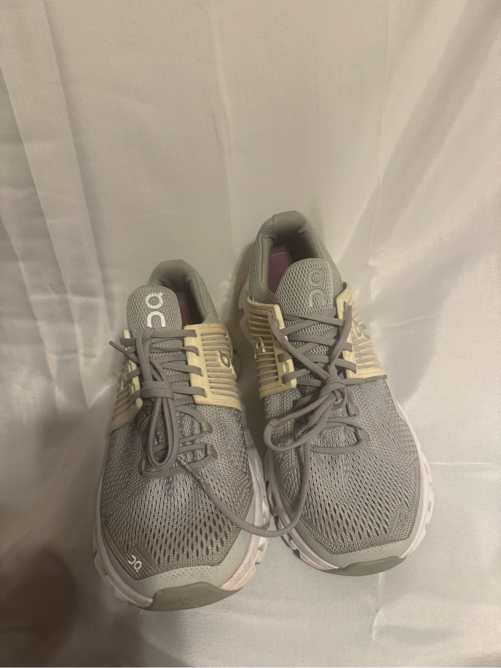 On Cloud Grey Mesh Running Shoes
